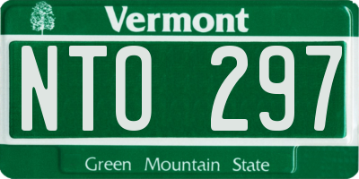 VT license plate NTO297