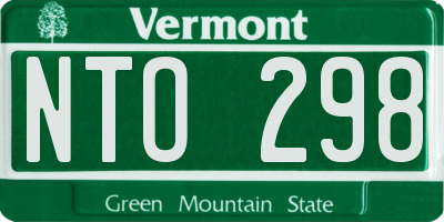 VT license plate NTO298