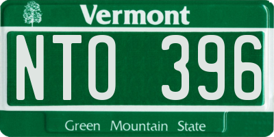 VT license plate NTO396