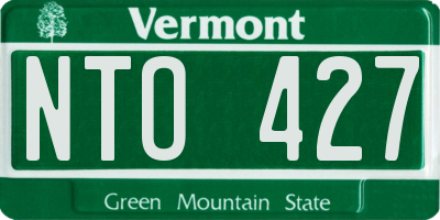 VT license plate NTO427