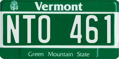 VT license plate NTO461