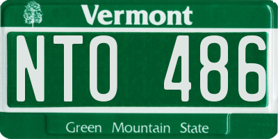 VT license plate NTO486