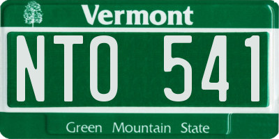 VT license plate NTO541