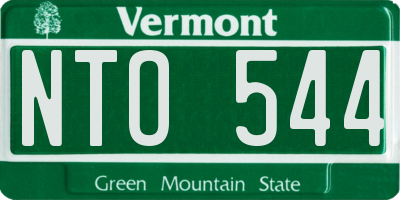 VT license plate NTO544