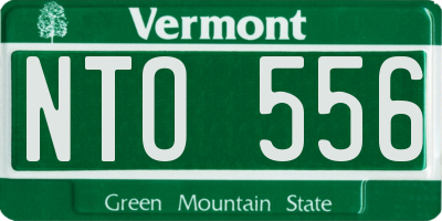 VT license plate NTO556