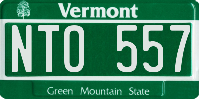 VT license plate NTO557