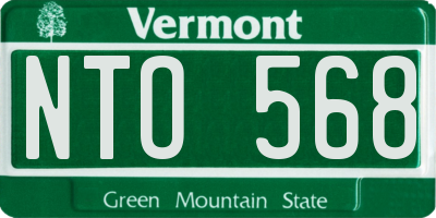 VT license plate NTO568