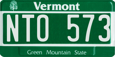 VT license plate NTO573
