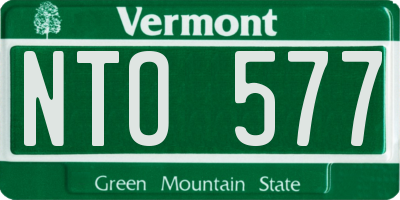 VT license plate NTO577