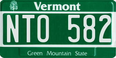 VT license plate NTO582