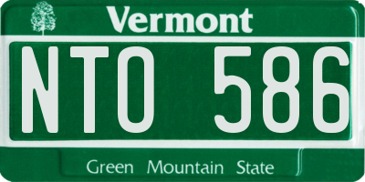 VT license plate NTO586