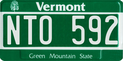 VT license plate NTO592