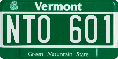 VT license plate NTO601