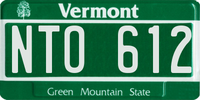 VT license plate NTO612