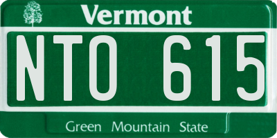 VT license plate NTO615