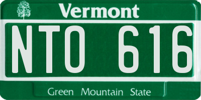 VT license plate NTO616