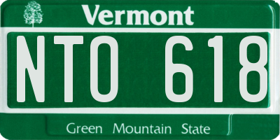 VT license plate NTO618