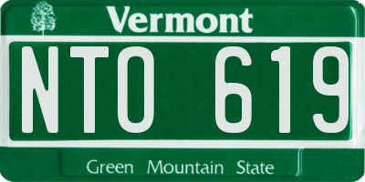 VT license plate NTO619
