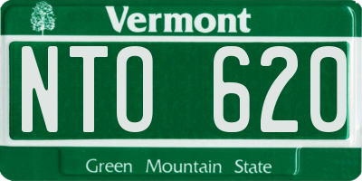 VT license plate NTO620