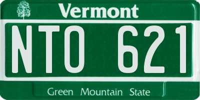 VT license plate NTO621