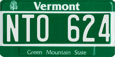 VT license plate NTO624