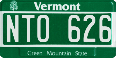 VT license plate NTO626