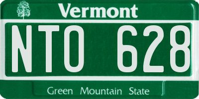 VT license plate NTO628