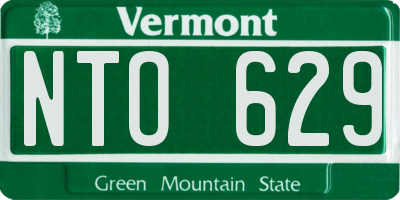 VT license plate NTO629