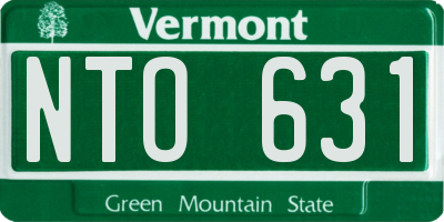 VT license plate NTO631