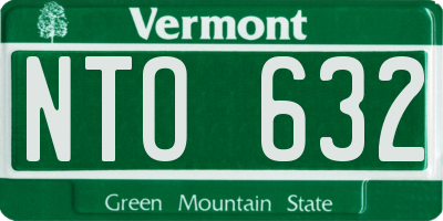 VT license plate NTO632