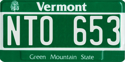 VT license plate NTO653