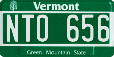VT license plate NTO656