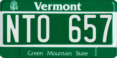 VT license plate NTO657