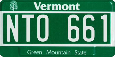 VT license plate NTO661