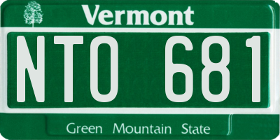 VT license plate NTO681