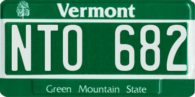 VT license plate NTO682