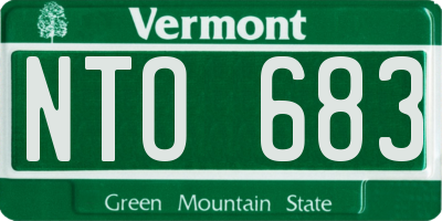 VT license plate NTO683