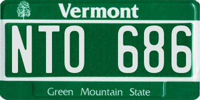 VT license plate NTO686