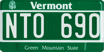VT license plate NTO690
