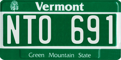 VT license plate NTO691