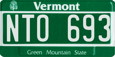 VT license plate NTO693