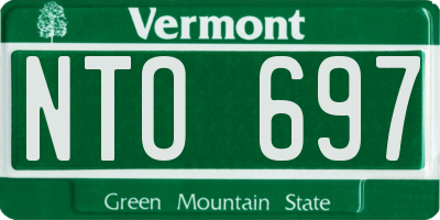 VT license plate NTO697