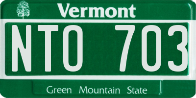 VT license plate NTO703