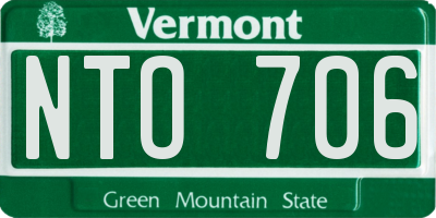 VT license plate NTO706