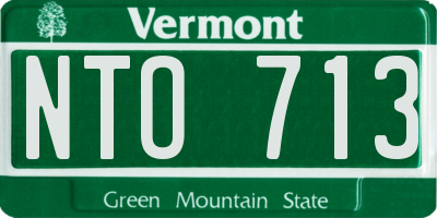 VT license plate NTO713