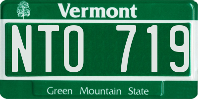 VT license plate NTO719