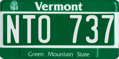 VT license plate NTO737