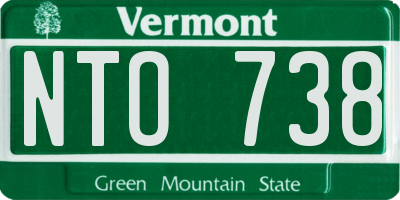 VT license plate NTO738