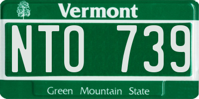 VT license plate NTO739