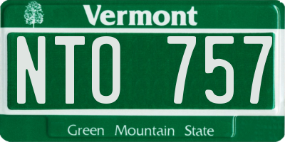 VT license plate NTO757